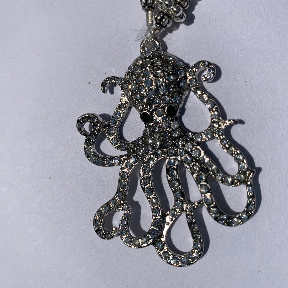 Octopus and fish necklace